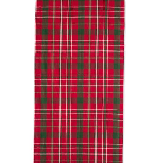 DII® 108" Tartan Holly Plaid Table Runner